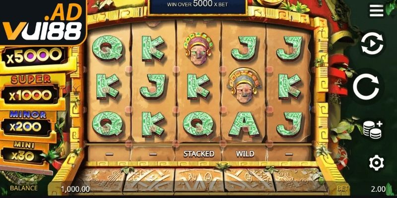 Cách chơi cơ bản của Aztec falls Vui88